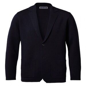 Charles Tyrwhitt Navy Blue Extra Fine Merino Wool Blazer Small Quiet Luxury EUC